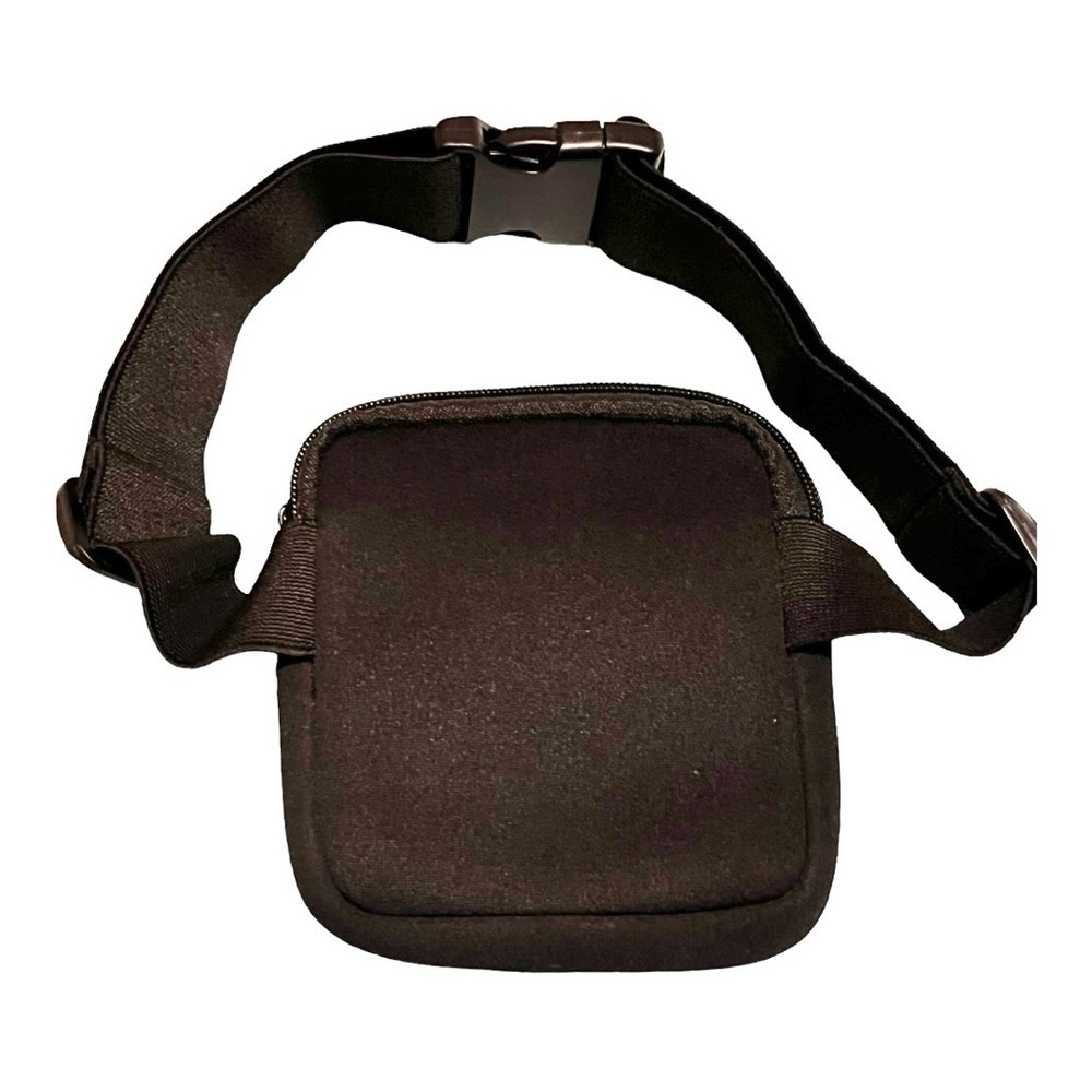 MY Tagalongs neoprene fanny/hipster pouch adjustable elastic belt black & green - Picture 2 of 8